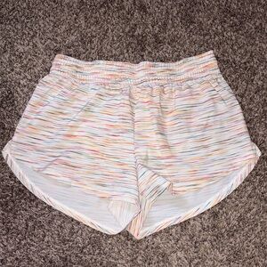 DSG White Shorts with Multicolor Stripes